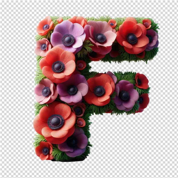 PSD lettera 3d isolata su una tela png trasparente