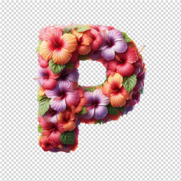 PSD lettera 3d isolata su una tela png trasparente