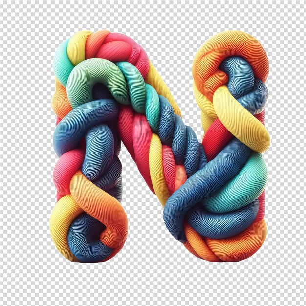 PSD isolated 3d letter on a clear png canva