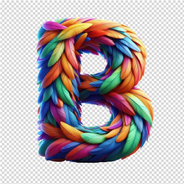 Lettera 3d isolata su una tela png trasparente