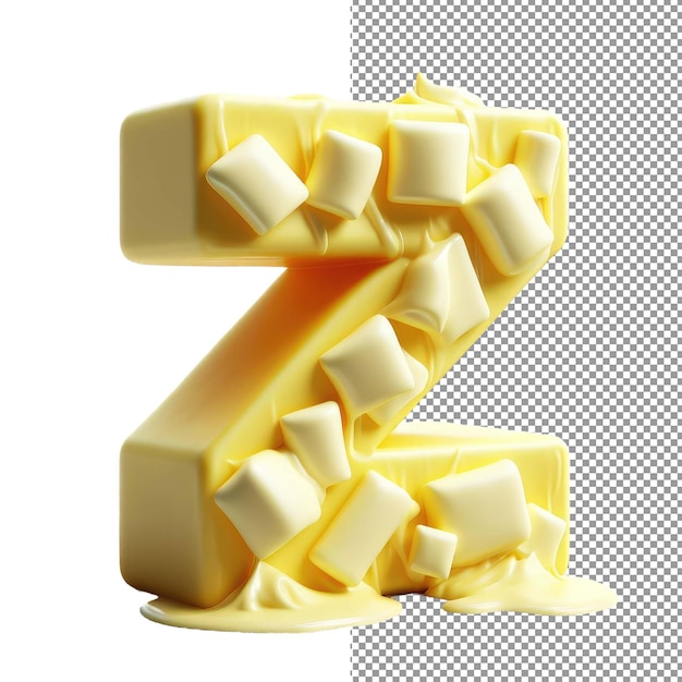 Lettera 3d isolata su una tela png trasparente