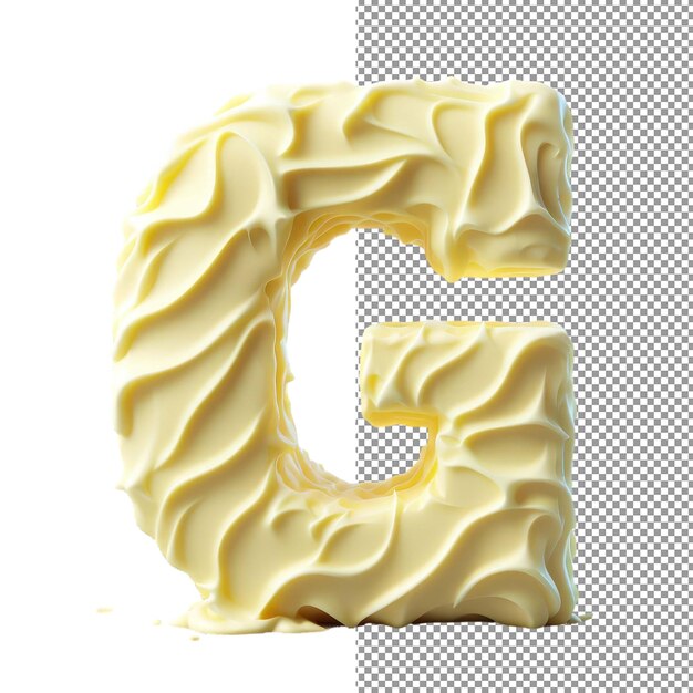 PSD lettera 3d isolata su una tela png trasparente