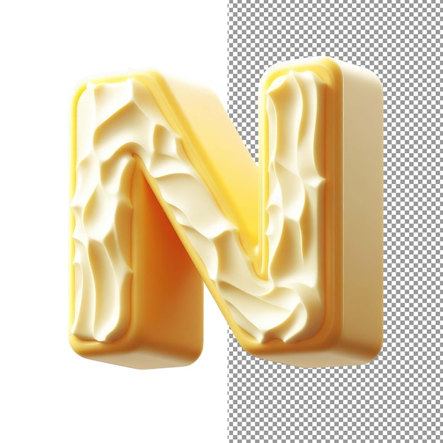 PSD lettera 3d isolata su una tela png trasparente