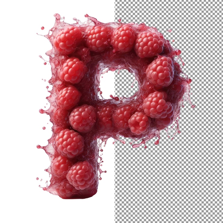 PSD isolated 3d letter on a clear png canvas