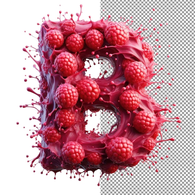 PSD lettera 3d isolata su una tela png trasparente