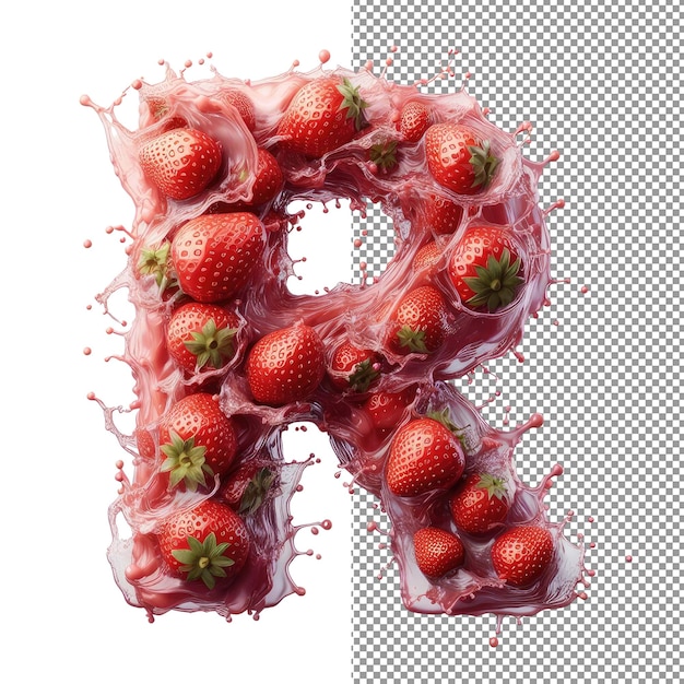 Isolated 3d letter on a clear png canvas