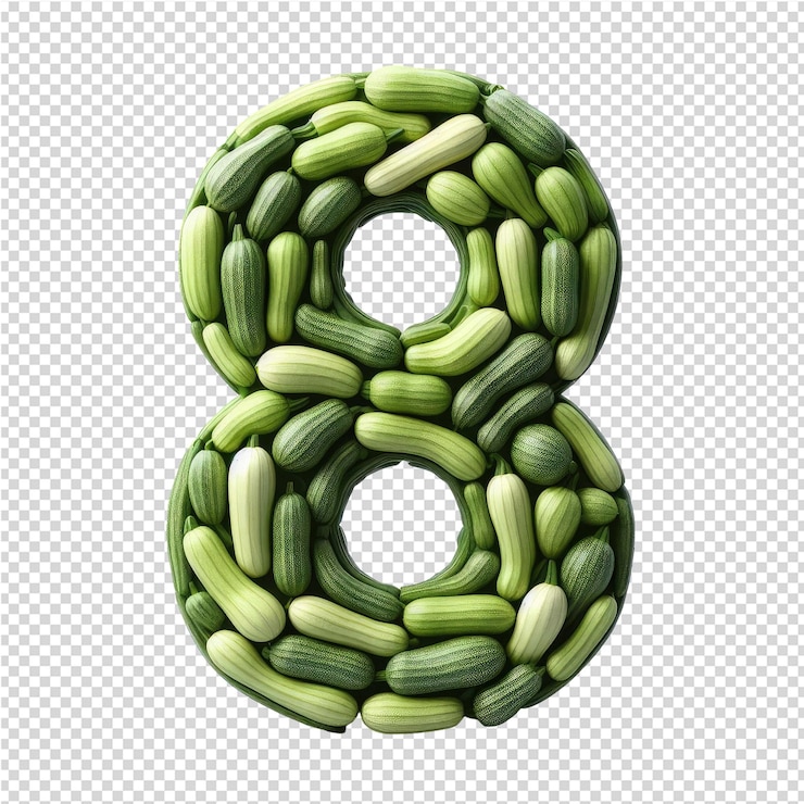 PSD isolated 3d number on a clear png canva