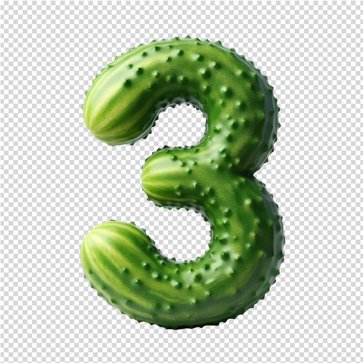 PSD isolated 3d number on a clear png canva