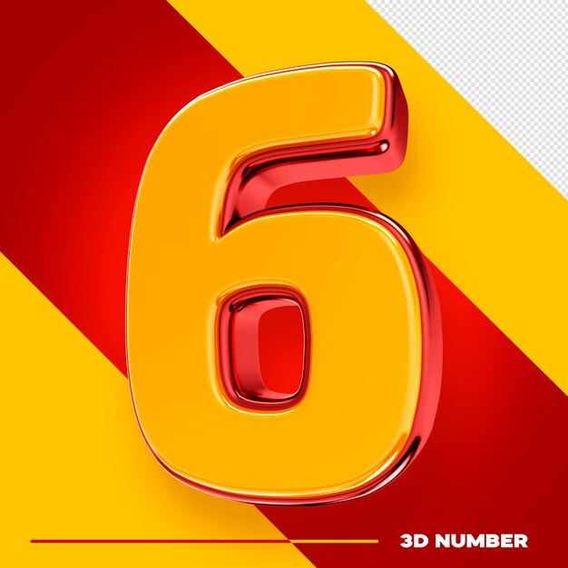 изолированные 3d цифры для композиций № 6