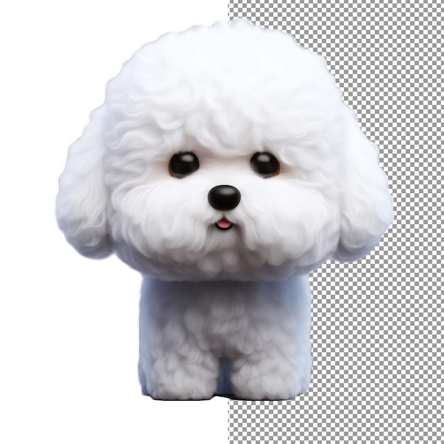 PSD isolated in 3d playful puppy love