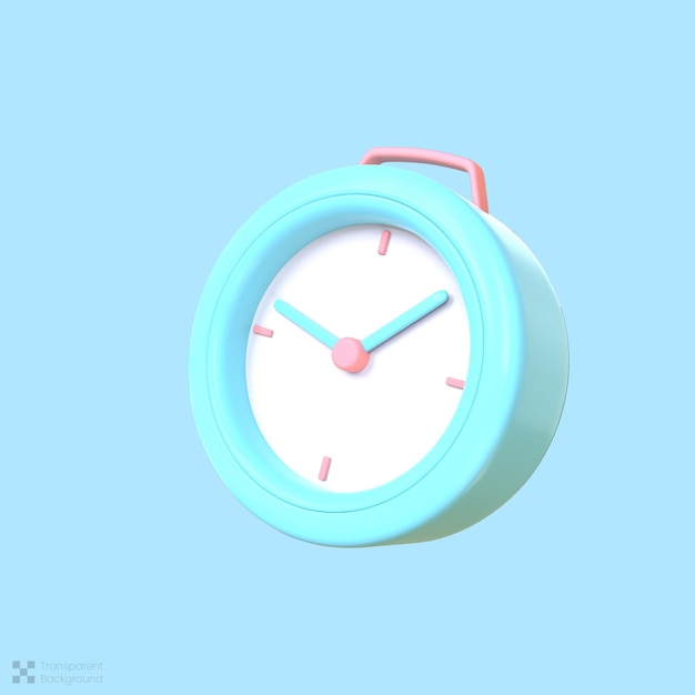 Isolated 3d  Render Alarm clock icon