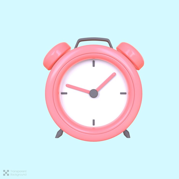 PSD изолированный значок будильника 3d render