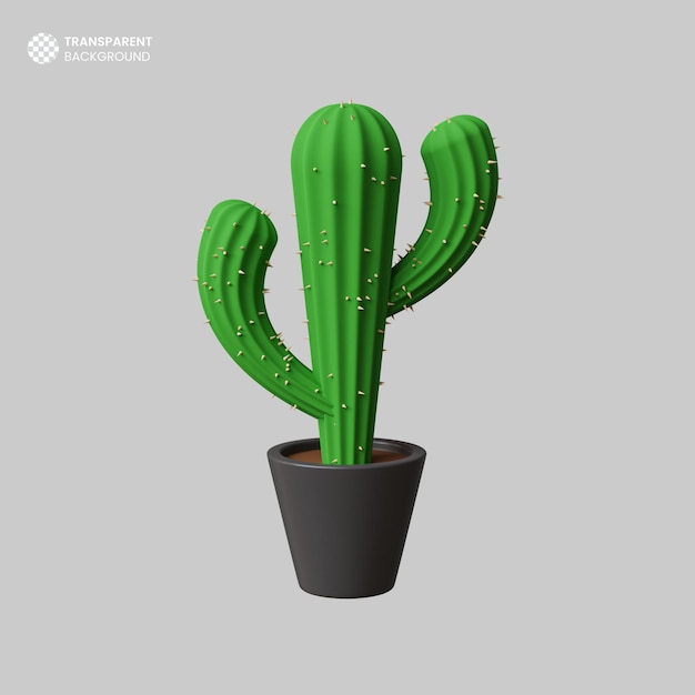 Icona della pianta di rendering 3d isolata