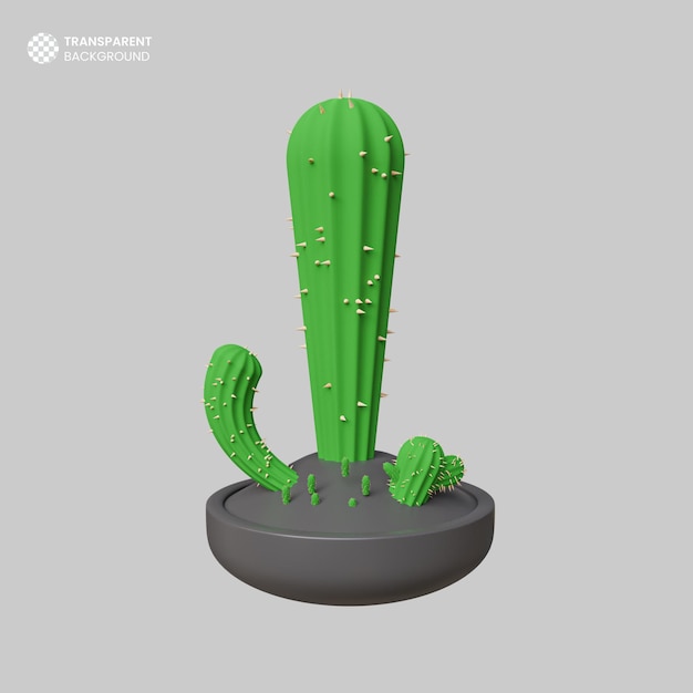 PSD isolated 3d render plant icon