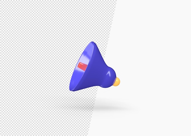 Isolated 3d rendering speaker volume icon