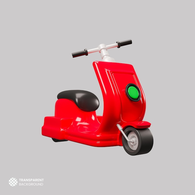 PSD isolated 3d scooter icon