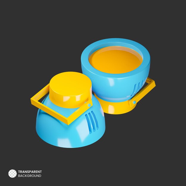 PSD isolated 3d spotlight icon