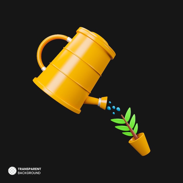 PSD isolated 3d watering can icon