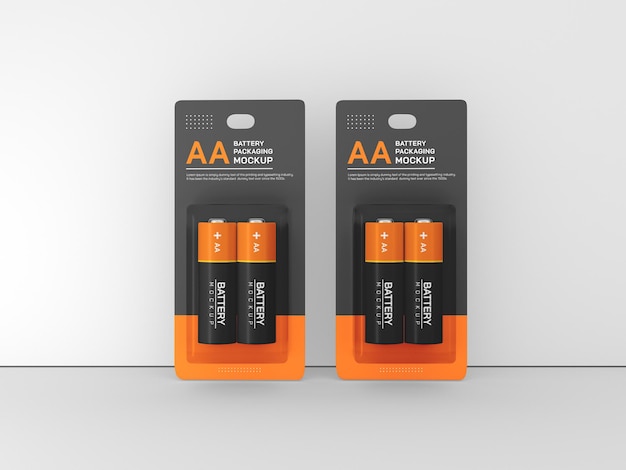 Isolated aa battery mockup