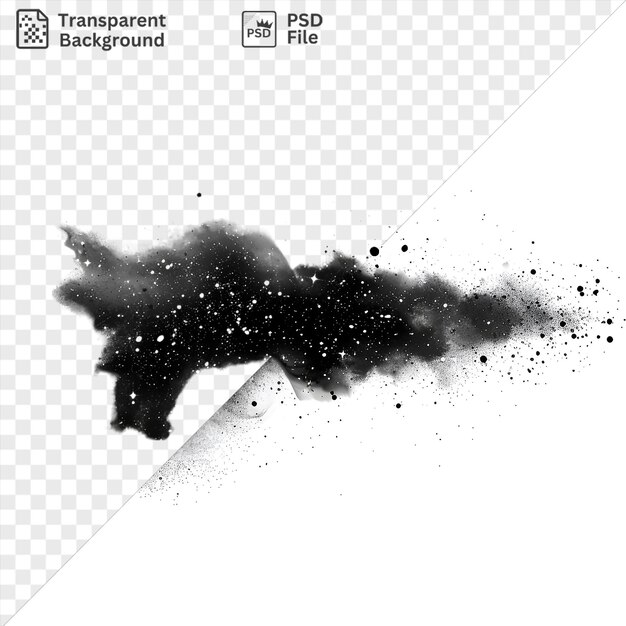 PSD isolated abstract cosmic dust vector symbol starfield black on a isolated background