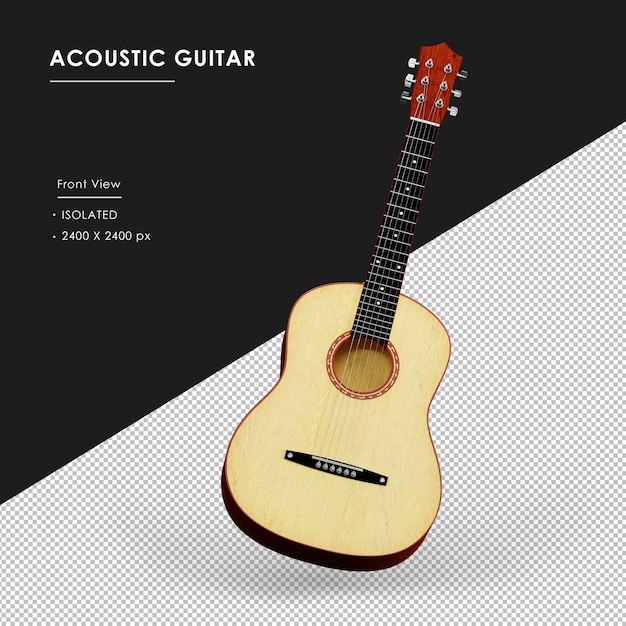 PSD isolated acoustic guitar floating isolated