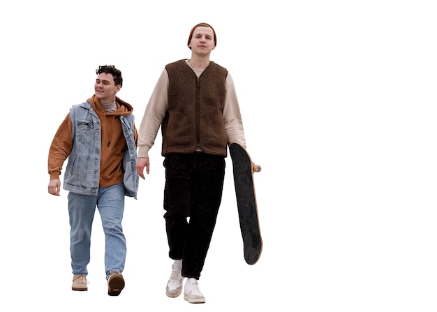 Isolated adults having fun