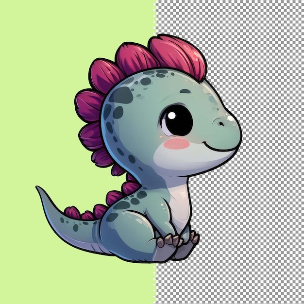 PSD isolated baby dinosaur png