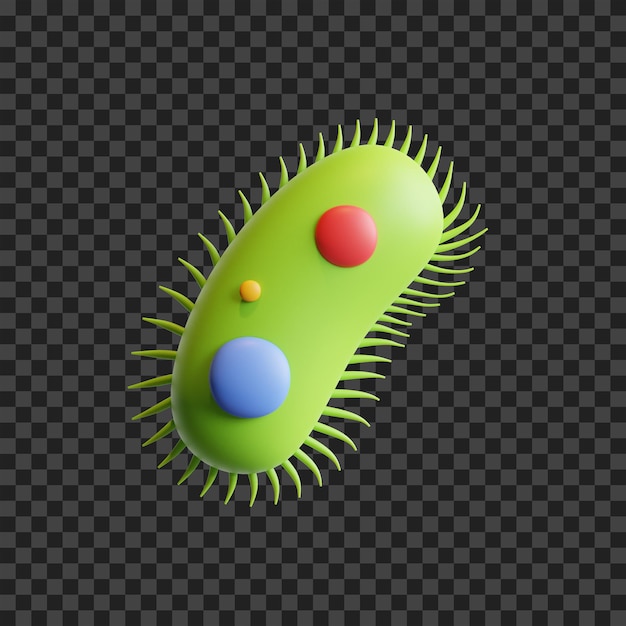 Isolated bacteria 3d icon