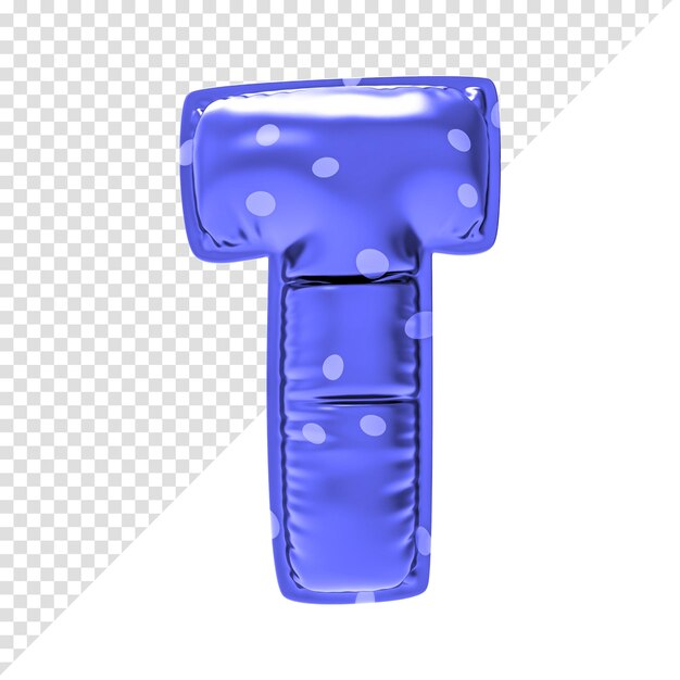 Icona realistica dell'alfabeto del palloncino isolato