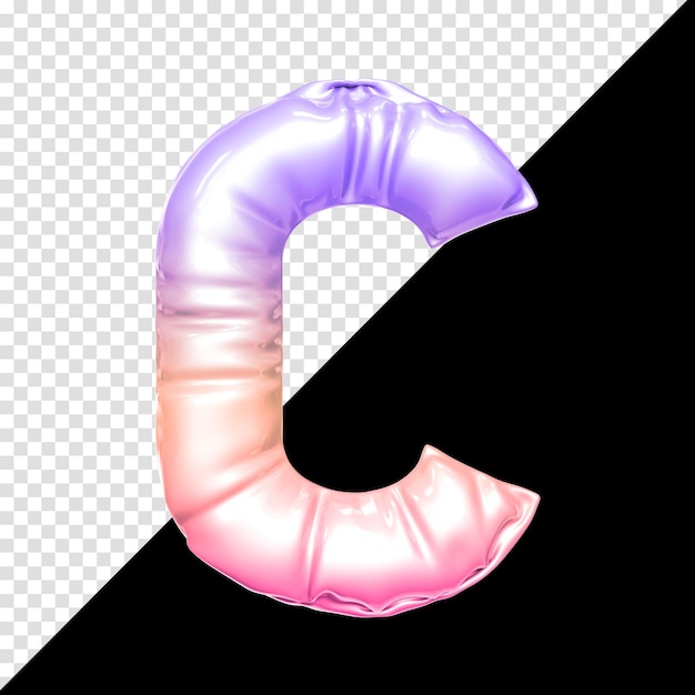 PSD isolated balloon alphabet realistic icon