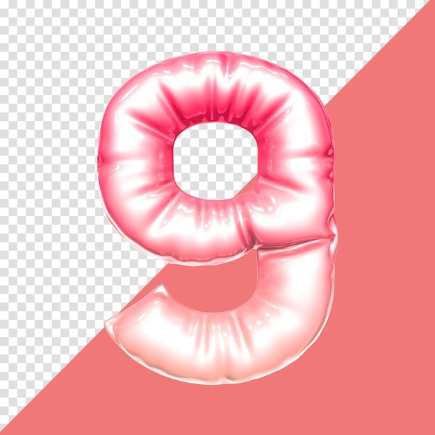 PSD isolated balloon alphabet realistic icon