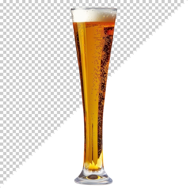 PSD isolated beer composition on transparent background