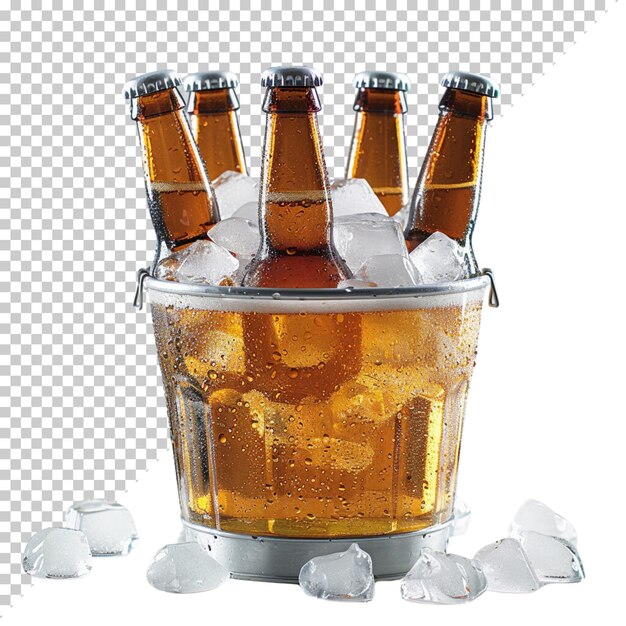 PSD isolated beer composition on transparent background