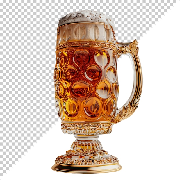 PSD isolated beer composition on transparent background