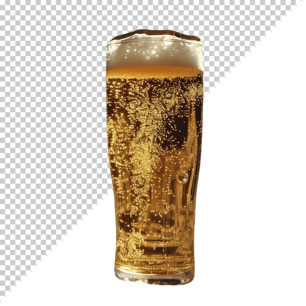 Isolated beer composition on transparent background