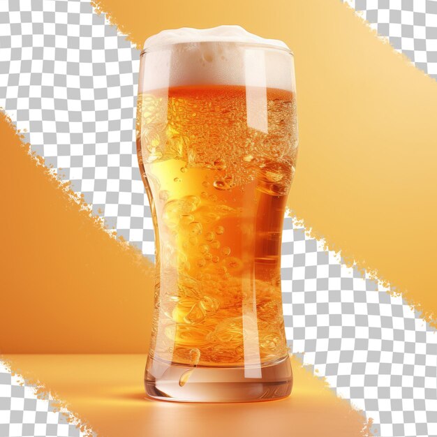 PSD 透明な背景に隔離されたビールグラス