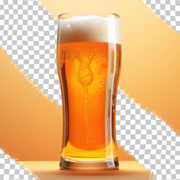 Isolated beer glass on a transparent background