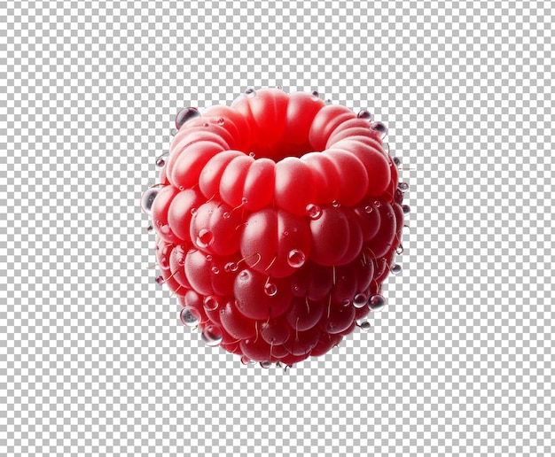 isolated berry one single fresh raspberry isolated transparent background ai generative