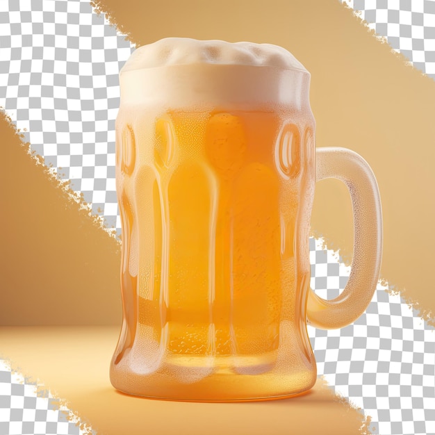 PSD isolated black beer mug with froth