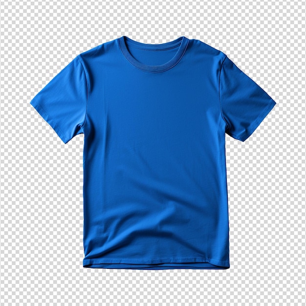 PSD isolated blue tshirt on a transparent background