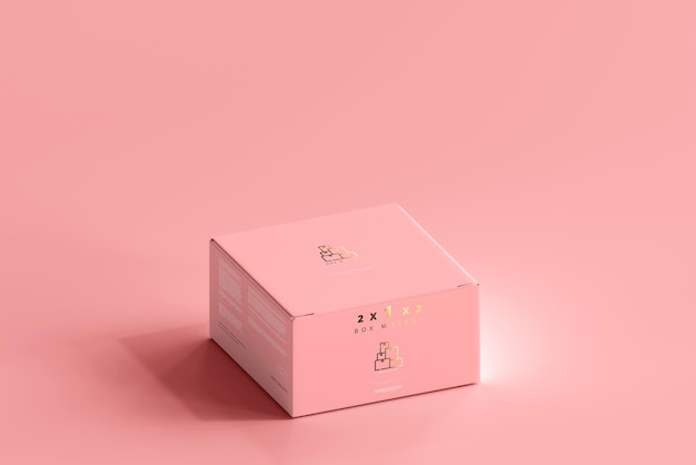 Isolated box mockup