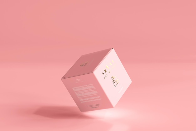 Isolated box mockup