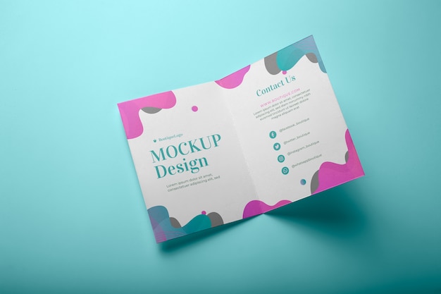Isolated brochure mockup design