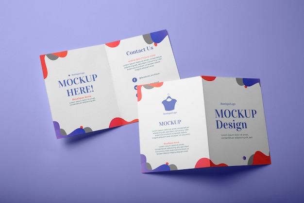 isolated brochure mockup design