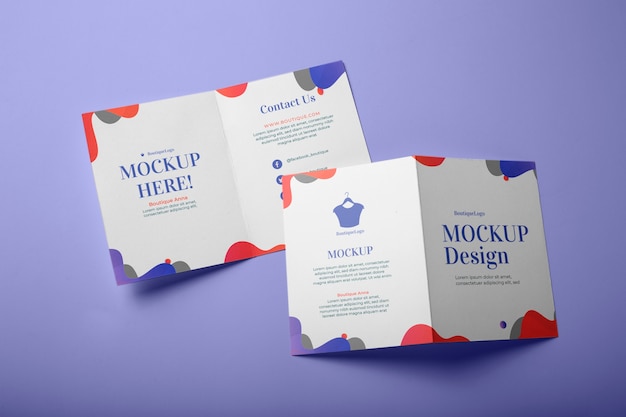 PSD isolated brochure mockup design