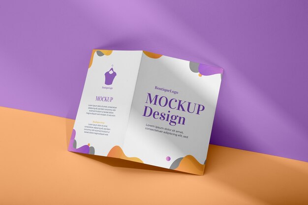 Design mockup opuscolo isolato