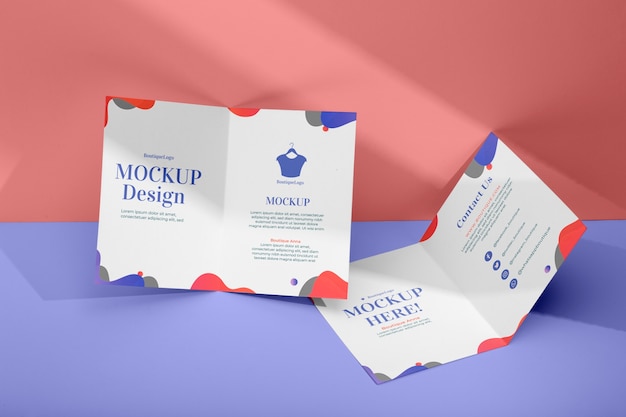 Design mockup opuscolo isolato