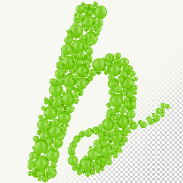 Isolated Bubble Letter b