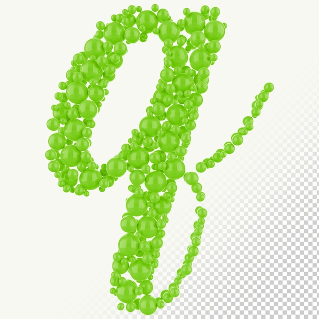 PSD isolated bubble letter q