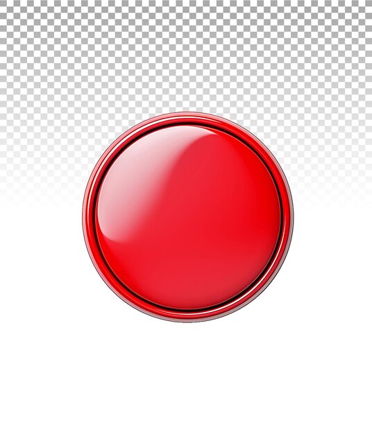 Isolated button on a clear canvas